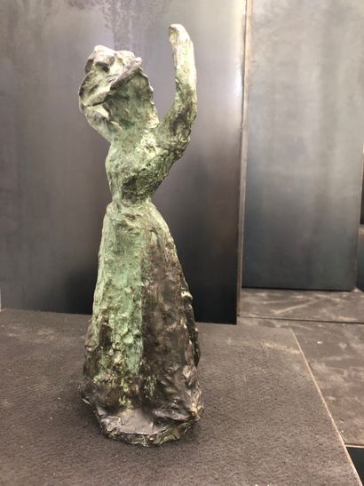 Emile-Antoine BOURDELLE (1861-1929) Madame Roussel with a hat. Proof in bronze with...