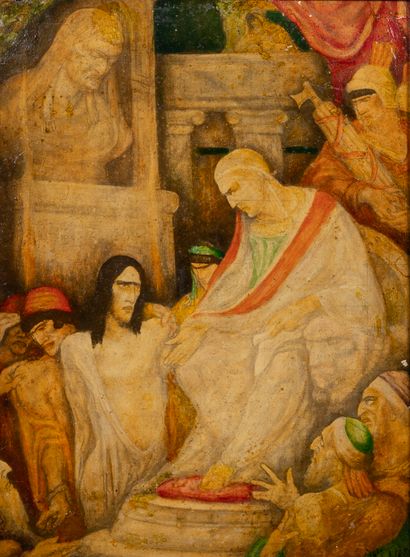 D'après Léonard SARLUIS (1874-1949) 
Le Jugement de Pilate ; Le Christ au jardin...