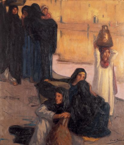 Emile Henri BERNARD (1868-1941) Porteuses d'eau, 1894. Huile sur toile. Signée en...