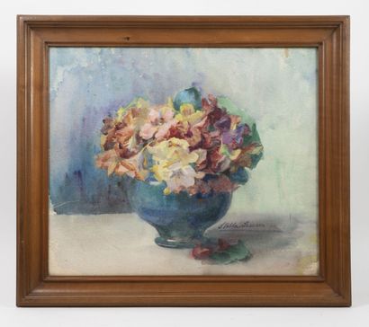 M. DURIEZ-MAZUEL (XIXème - XXème siècle) Bouquets de fleurs.

Aquarelle sur papier.

Signé...