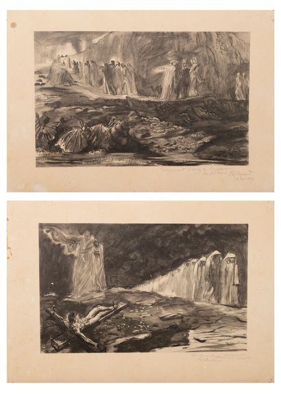 Edy LEGRAND (1892-1970) La crucifixion et les âmes au purgatoire, 1949.

Deux impressions...