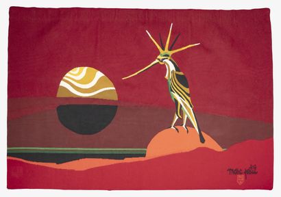 Marc PETIT (1932) The armagnole.

Tapestry in polychrome wool.

Signed lower right...
