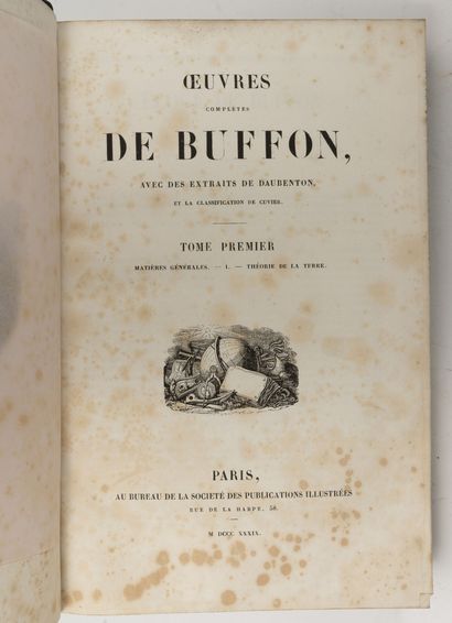 BUFFON (Georges-Louis LECLERC, comte de) OEuvres complètes de Buffon, avec des extraits...