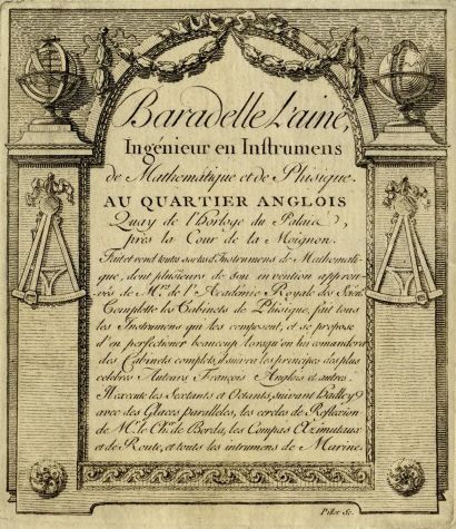 BARADELLE l'Ainé, Paris, seconde moitié du XVIIIème siècle Compass of marine or of...