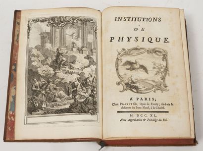 [DU CHATELET (Émilie)] Institution de Physique.

Paris, chez Prault fils, 1740. in-12....