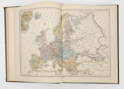 M.L. DUSSIEUX Atlas of historical geography. 

Containing 101 colored maps with flat...
