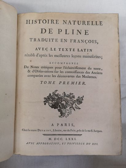 null Histoire naturelle de Pline, traduite en françois avec le texte latin.

Paris,...