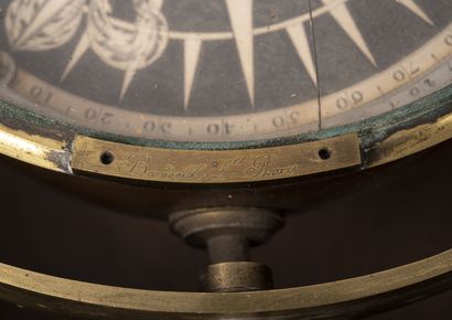 BARADELLE l'Ainé, Paris, seconde moitié du XVIIIème siècle Compass of marine or of...