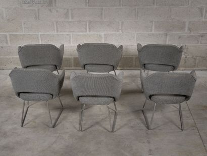 Eero Saarinen (1910-1961) 
Set of 6 conference chairs.




Model designed in 1957.




Metal...