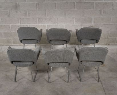 Eero Saarinen (1910-1961) 
Lot de 6 fauteuils Conférence.




Modèle conçu en 1957.




Structure...