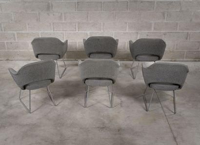 Eero Saarinen (1910-1961) 
Lot de 6 fauteuils Conférence.




Modèle conçu en 1957.




Structure...