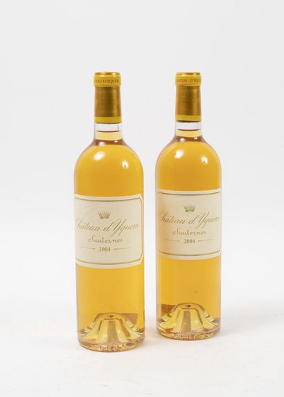 CHÂTEAU D'YQUEM 2 bouteilles, 2004.

Sauternes.

Bon niveau.

Infimes taches aux...