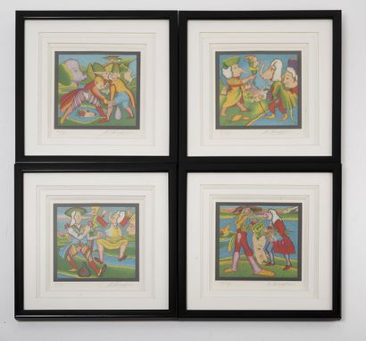 Mikhail CHEMIAKIN (1943) Carnival.

Suite of eight lithographs in color on paper.

Signed...