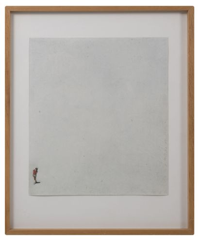 Jonathan CALLAN (1961) Lean, 2011.

Mixed media on paper pasted at the top corners...
