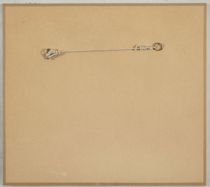 Franz BEER (1929) Sans titre, 1963. 
Technique mixte sur papier marouflé sur carton....