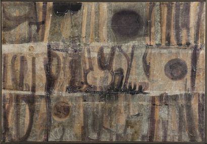 Kenneth George NACK (1923-2009) Untitled, 1971.

Mixed media on canvas.

Signed and...