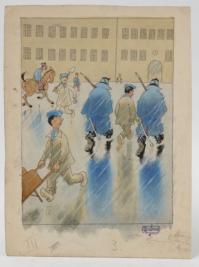 Albert DUBOUT (1905-1976) The joys of the squadron. Barracks life, 1952.

In the...