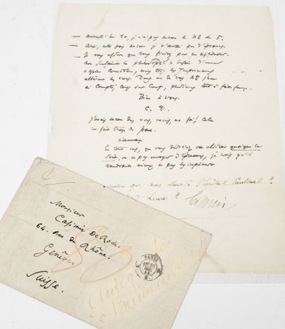 Charles BAUDELAIRE Autograph letter.

Addressed to Mr. Casimir De Rode on December...