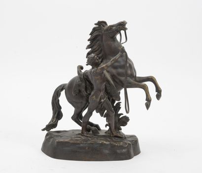 D'après Guillaume I COUSTOU (1677-1746) The Horses of Marly. 

Proof in bronze with...