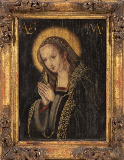 Ecole FLAMANDE de la fin du XVIème siècle Virgin of adoration.

Oil on oak panel.

34,5...