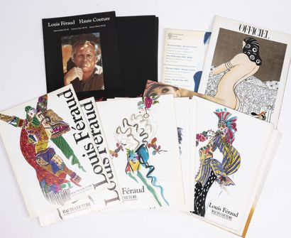 Louis FERAUD, Paris Lot de 7 books des défilés Haute Couture comprenant des photographies...