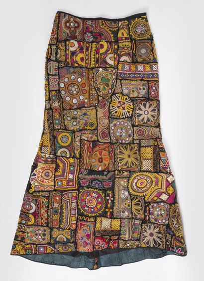 Isabel MARANT Beautiful long skirt slightly flared patchwork and crochet with mirror...