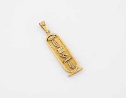 Pendentif cartouche égyptien en or jaune...