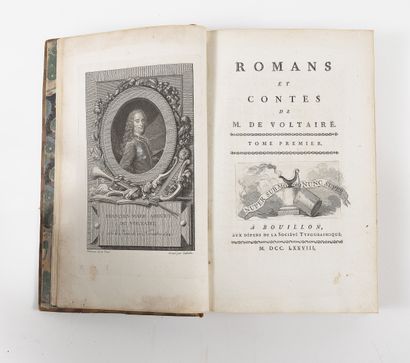 VOLTAIRE Romans et contes.

Bouillon, Société typographique, 1778, 3 vol. in-8, veau...