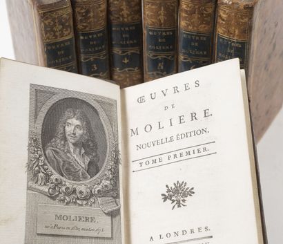 MOLIERE OEuvres.

Nouvelle édition.

Londres, 1784, 7 vol. in-18, veau marbr., triple...