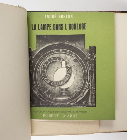 BRETON (A.) - TOYEN. The lamp in the clock. 

Paris, Robert Marin, 1948, in-8, oblong,...