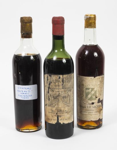 CHÂTEAU QUINAULT 1 bottle, 1955.

Low shoulder level. 

Stains, rubs and tears to...