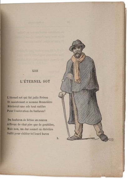 VERLAINE Paul (1844-1896). Invectives (Paris, Léon Vanier, 1896) ; in-12, maroquin...