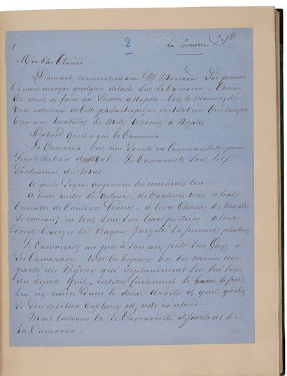 DUMAS père Alexandre (1802-1870). MANUSCRIT autographe signé « ADumas », [Lettres...