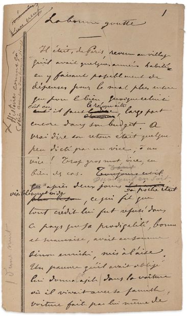 VERLAINE Paul (1844-1896). RECUEIL de 6 MANUSCRITS autographes, dont 4 signés, 1884-1891...