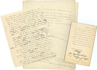 GIDE André (1869-1951). Autograph notebook, and SET of 12 autograph MANUSCRITS; 24...