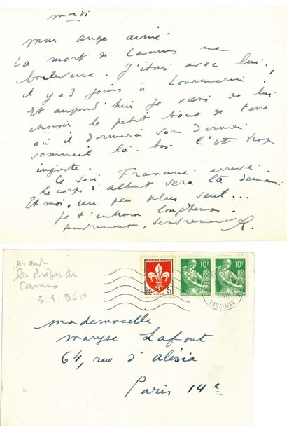 CHAR René (1907-1988). Correspondence of about 520 autographed letters and postcards...