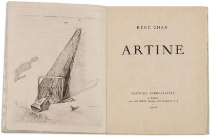 CHAR René (1907-1988). Artine (Paris, Éditions surréalistes, chez José Corti, 1930)...