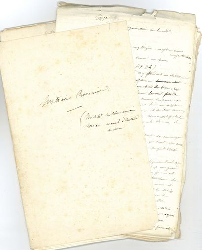 FLAUBERT Gustave (1821-1880). MANUSCRIT autographe, Histoire Romaine, [vers 1835-1840]...
