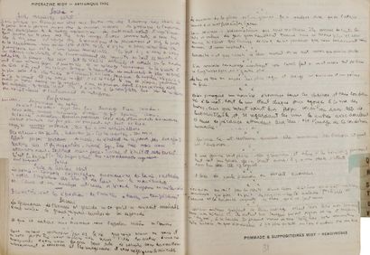 SARTRE Jean-Paul (1905-1980). autograph MANUSCRIT, [Midy notebook, 1924]; 47 pages...