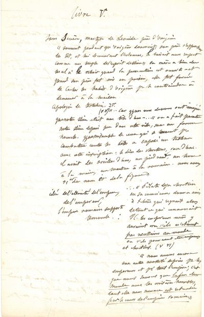 FLAUBERT Gustave (1821-1880). MANUSCRIT autographe pour La Tentation de Saint Antoine,...