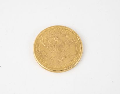 ETATS-UNIS Pièce de 5 dollars or, 1887.

Poids : 8.3 g.

Rayures et usures.