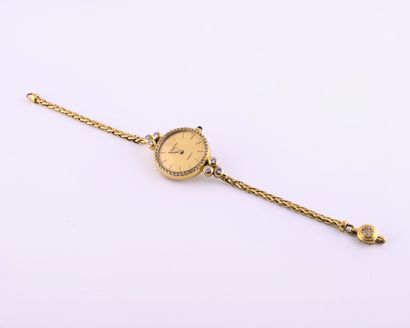 A. BARTHELAY Montre bracelet de dame en or jaune (750).

Boîtier rond, la lunette...