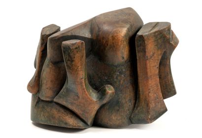 Gérald MARTINAND (1937) Untitled, Wooden sculpture.
Signed with the monogram and...