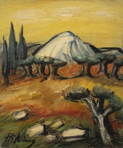 Franz PRIKING (1927-1979) Landscape of Provence. Oil on canvas. Signed lower left....