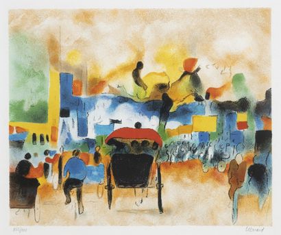 André Léonard LEONARD (1945) Untitled.
Lithograph in colors on paper.
Signed lower...