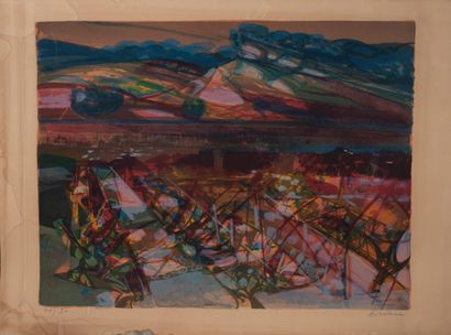 Camille HILAIRE (1916-2004) Riders and Landscape.
Two lithographs on paper.
One artist's...