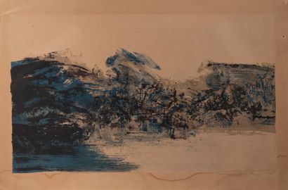 ZAO WOU-KI (1920-2013) Untitled, 1976. Lithograph on paper. Signed lower right and...