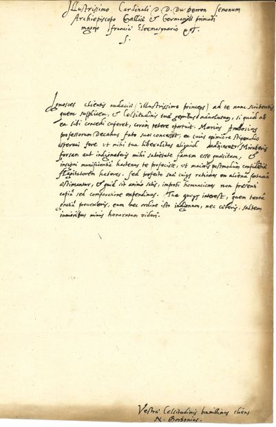 BOURBON Nicolas (1574-1644) oratorien, poète latin, helléniste et érudit, professeur...