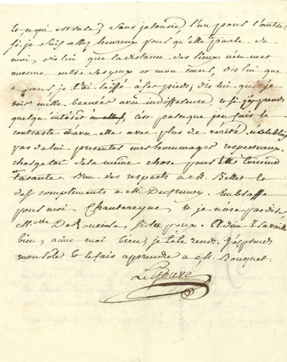 LEGOUVÉ Gabriel (1764-1812) poète et dramaturge [AF 1803, 4e f]. autograph manuscript...