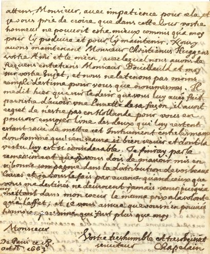 CHAPELAIN Jean (1595-1674) poète ; membre fondateur de l'Académie française, où il joua un rôle important, en rédigeant notamment ses statuts [AF 1634, 7e f]. 